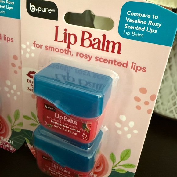 š š¹ bā¢pure āBLUSHING ROSEā SCENTED LIP BALM TRIO. BRAND NEW FACTORY SEALED. - Picture 4 of 5